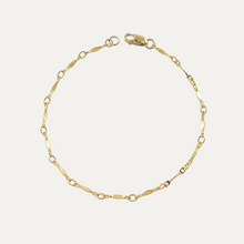 Load image into Gallery viewer, Gold filled dabbed bar chain Bracelet
