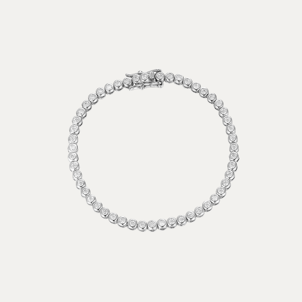 Full Moissanite Bezel Tennis Bracelet [2mm]