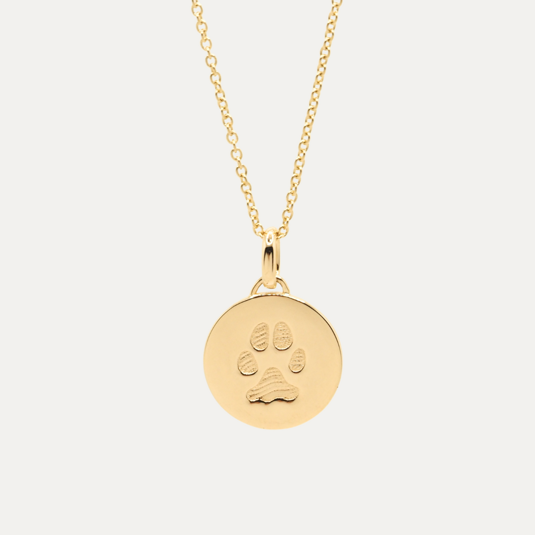 Paw print Round Necklace