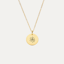 Load image into Gallery viewer, Mini birth flower necklace [Engrave]
