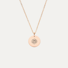 Load image into Gallery viewer, Mini birth flower necklace [Engrave]
