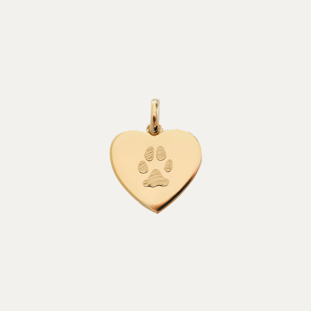 Paw print Heart (Charm only)