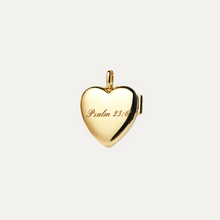 Load image into Gallery viewer, Solid Gold Heart Locket - Charm only [1 photo + engraving]
