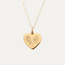 Load image into Gallery viewer, Hand and Footprint Heart Necklace
