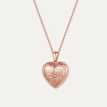 Load image into Gallery viewer, Birthstone Heart Locket [1 photo + engravable]
