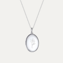 Load image into Gallery viewer, Birth Flower Locket [2 photos + engraving]
