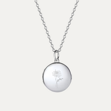 Load image into Gallery viewer, Birth Flower Locket [2 photos + engraving]
