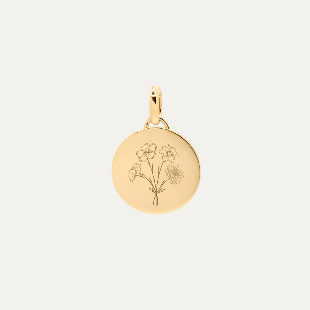 Solid Gold Birth Flower (Charm only)