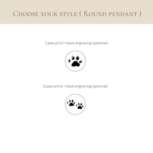 Load image into Gallery viewer, Paw print Round (Charm only)
