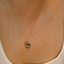 Load image into Gallery viewer, Hand and Footprint Heart Necklace
