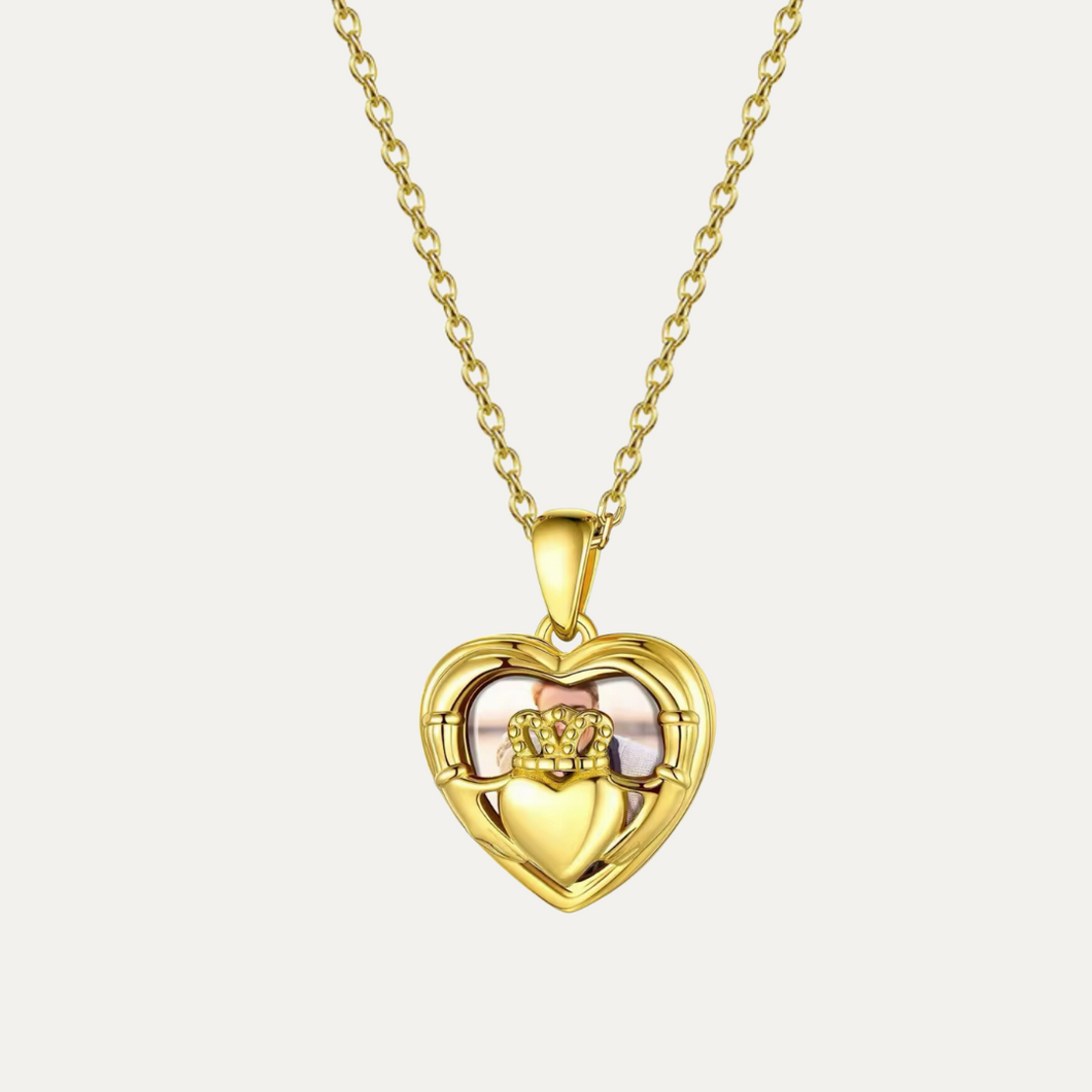 Claddagh Heart Locket [Engravable]