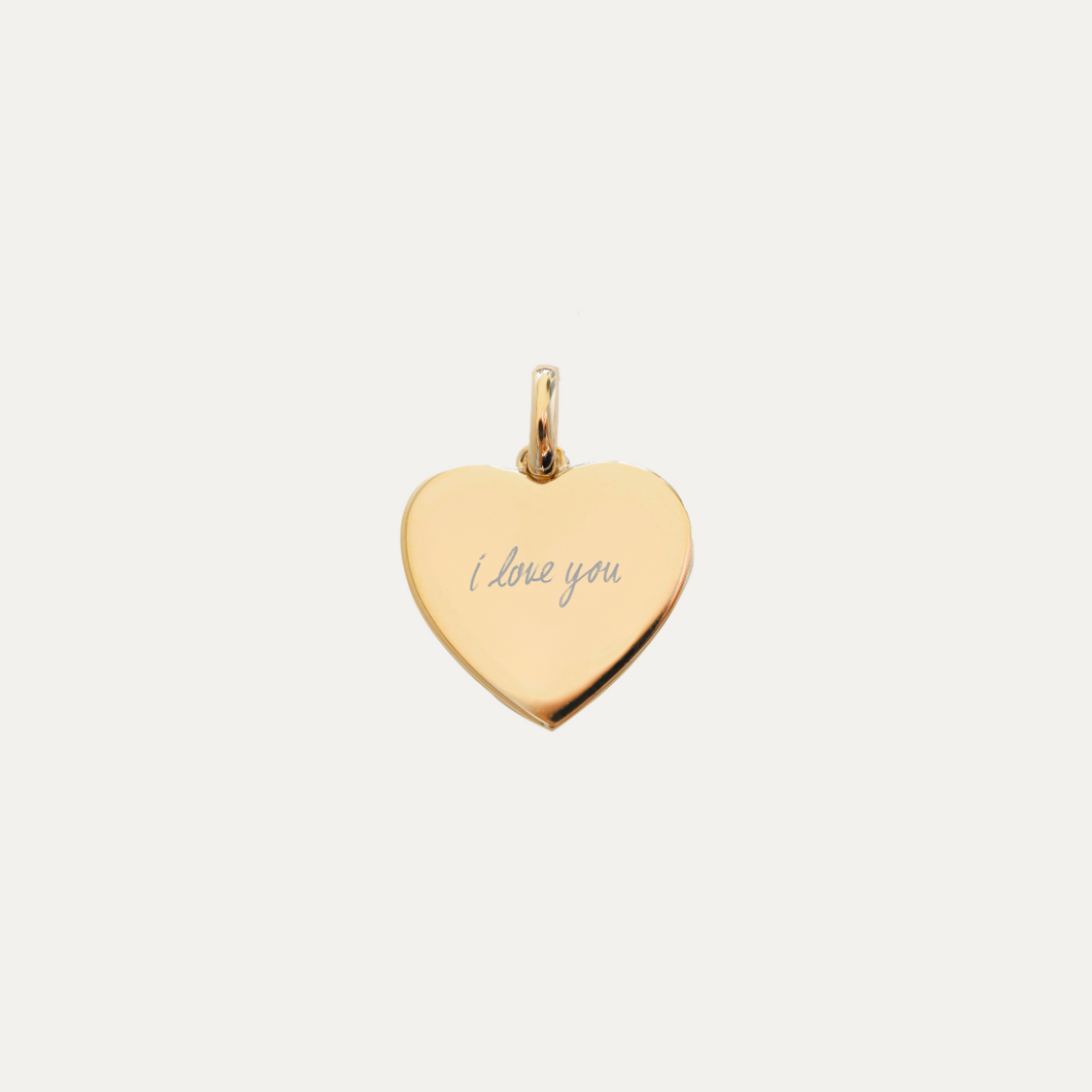 The Heart Handwriting Engraved Pendant