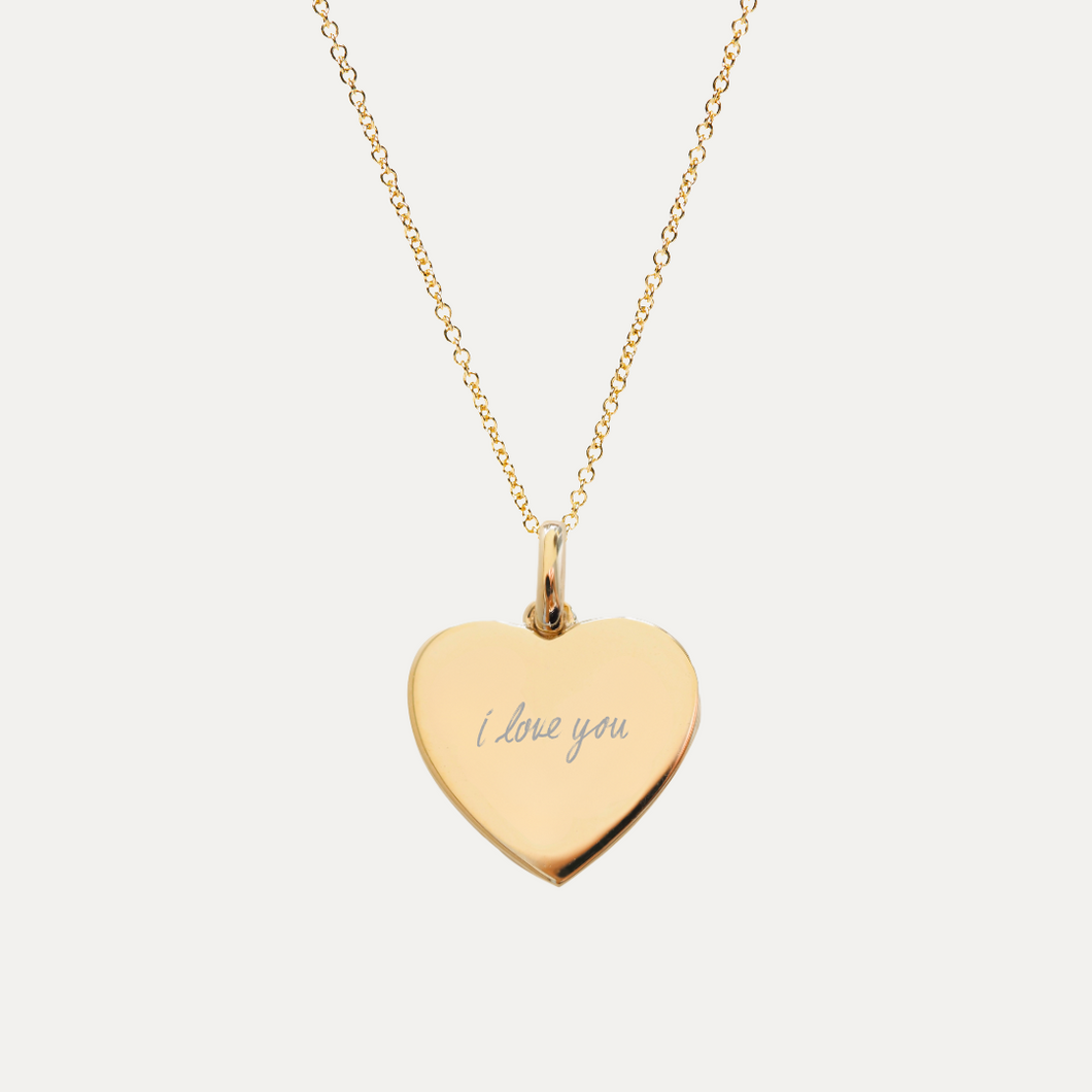 The Heart Handwriting Engraved Necklace