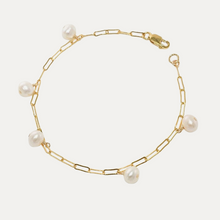 Load image into Gallery viewer, Gold filled Pearl drops Bracelet
