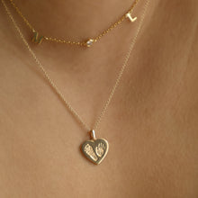 Load image into Gallery viewer, Hand and Footprint Heart Necklace
