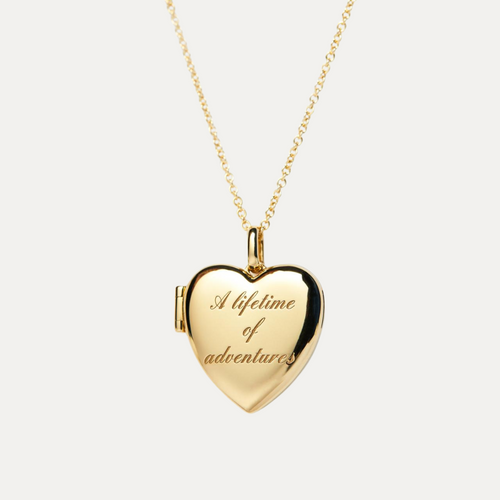 Solid gold heart locket 