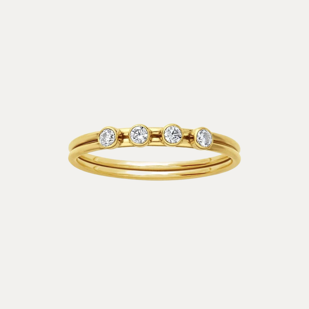 Luna Band Ring ( four stones )