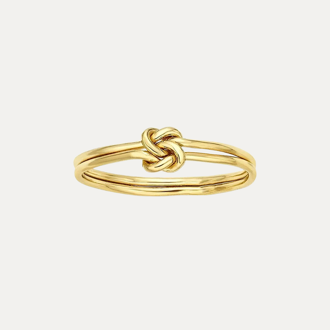 Isla Double Knot Promise ring [Gold-filled]