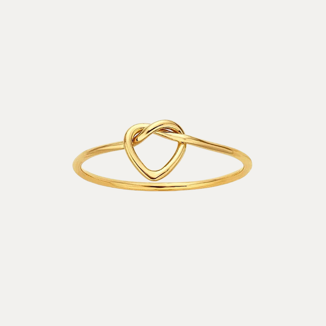 Gold filled Heart Knot Ring