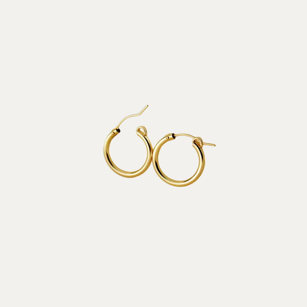 Gold-filled Everyday Classic Hoop Earrings [13mm]