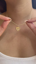 Load and play video in Gallery viewer, Paw print Heart Necklace
